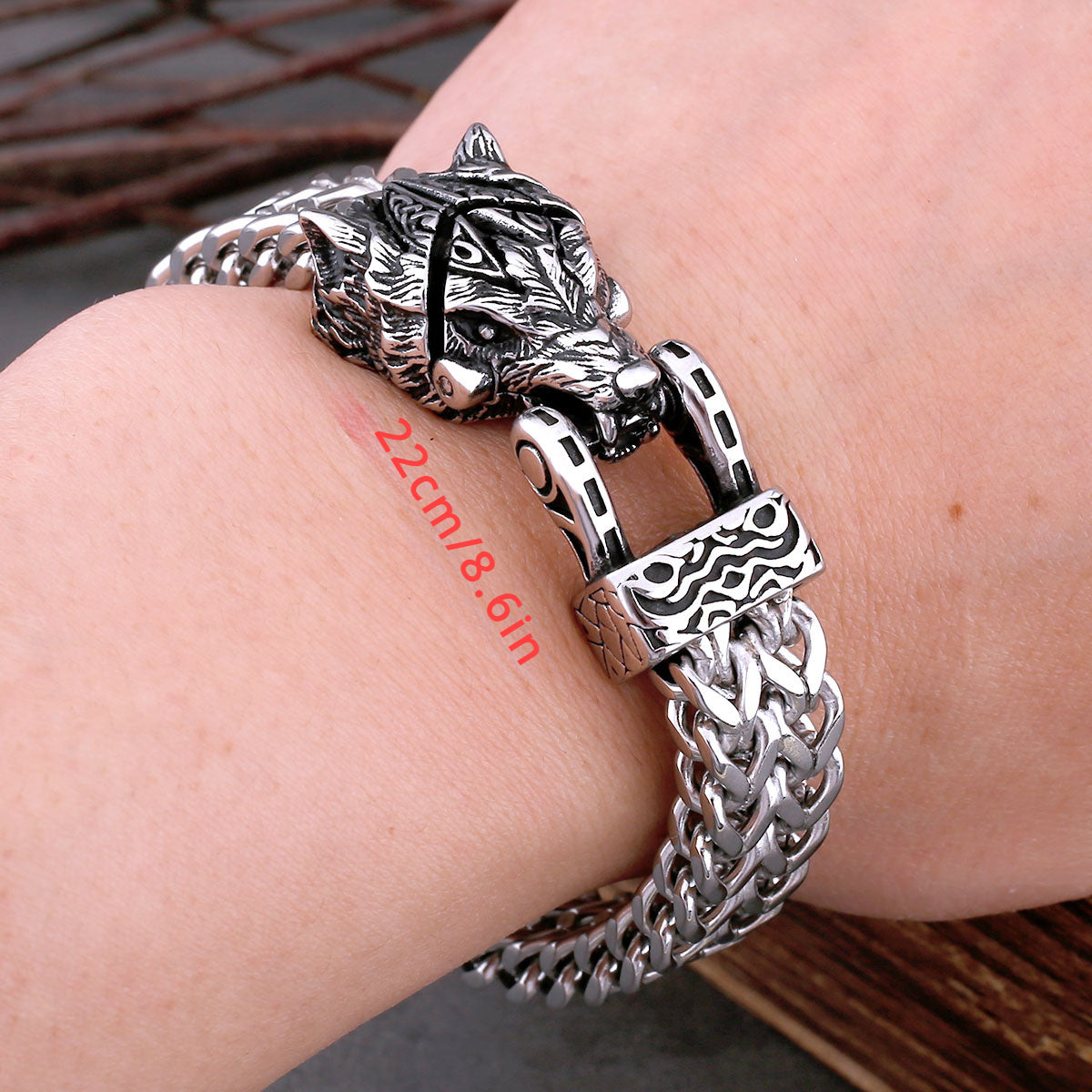 New Style Viking Dominant Wolf Head Bracelet Fashion Rock Boy And Girls Wristband Accessories Charm Stainless Steel Jewelry Gift