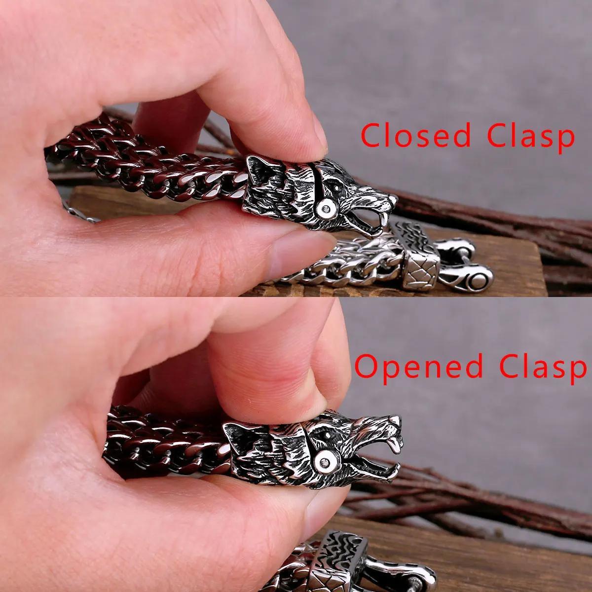 New Style Viking Dominant Wolf Head Bracelet Fashion Rock Boy And Girls Wristband Accessories Charm Stainless Steel Jewelry Gift