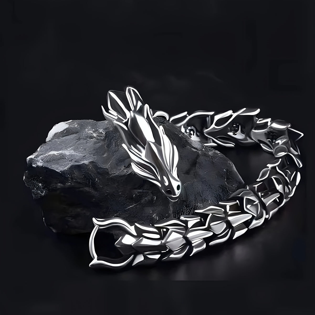 Viking Dragon Design Punk Cool Creative Bracelet, Men's Casual Leisure Fashion Jewelry Gift