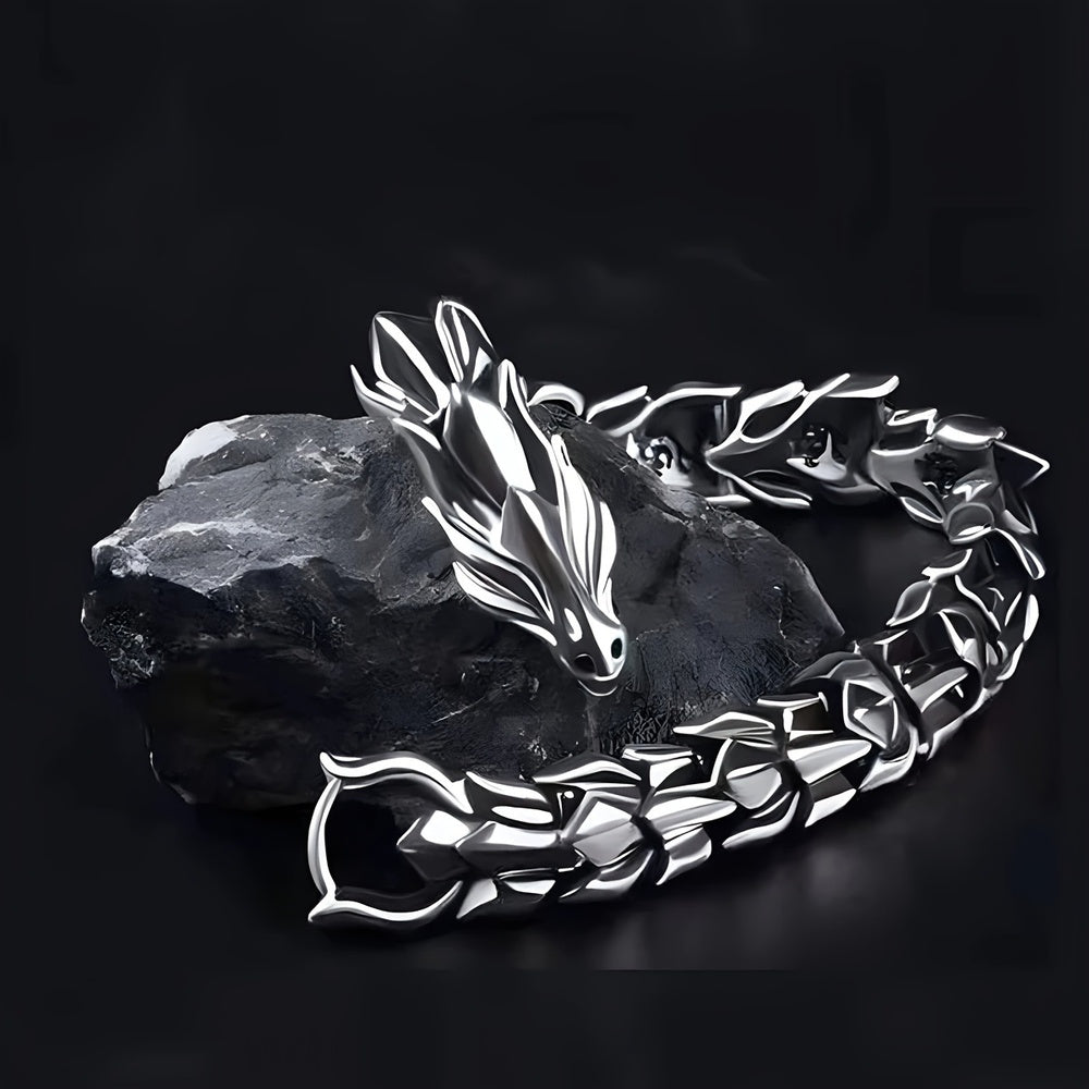 Viking Dragon Design Punk Cool Creative Bracelet, Men's Casual Leisure Fashion Jewelry Gift