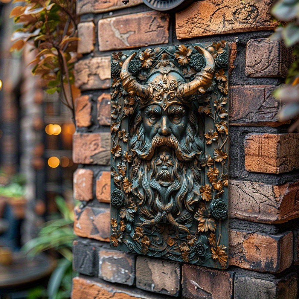 Viking Warrior 8x12 Inch (20x30cm) Aluminum Wall Art - 100% Aluminum Material, 32% Higher Bending Resistance, Safe Delivery with Durable Cardboard Packaging