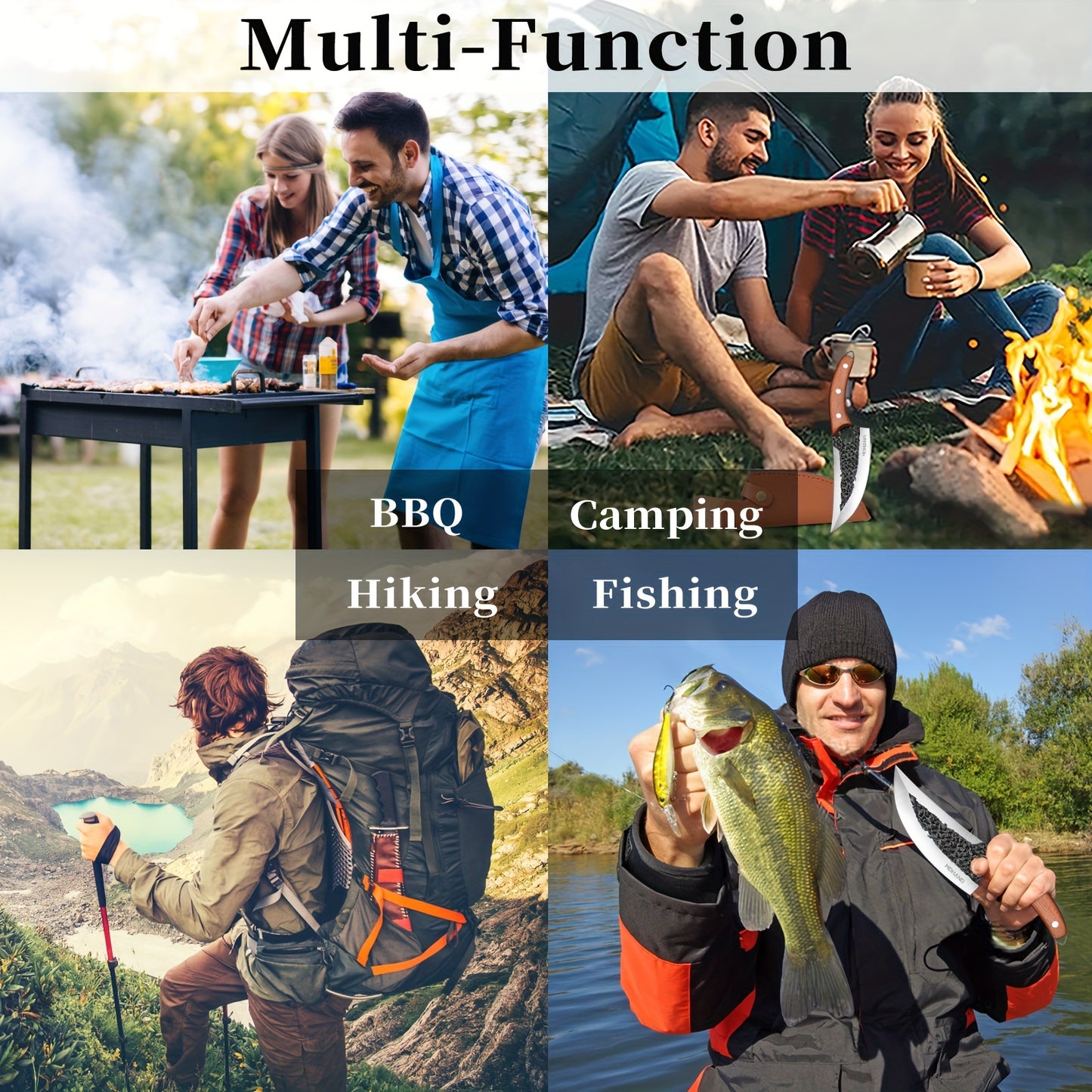 Upgraded Viking Cleaver Knife - Hand Forged, Sharp, Japanese-Style Butcher Knife for Meat Cutting, Outdoor Camping, BBQ, and Chef's Kitchen with Premium Sheath and Ergonomic Handle for Comfortable Grip