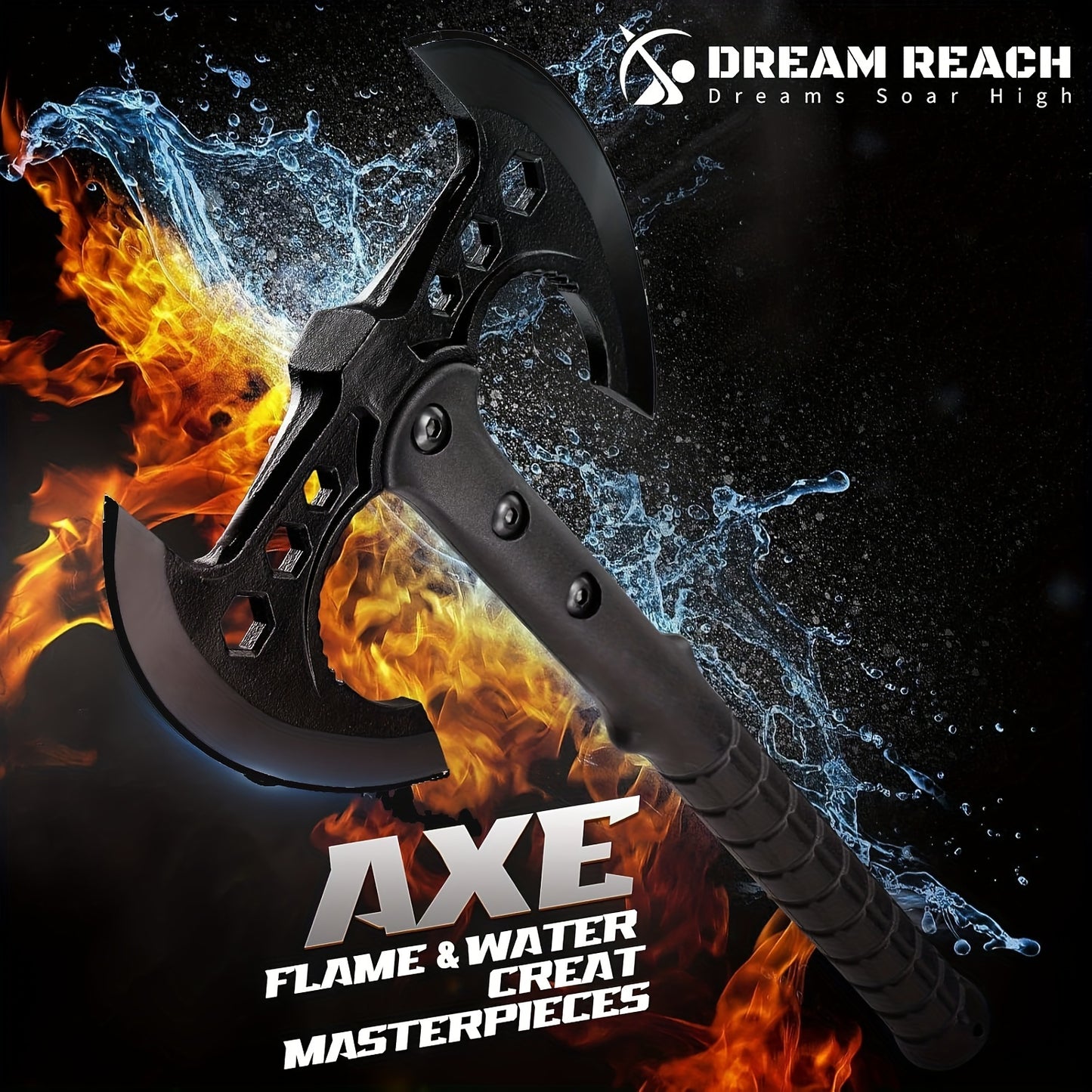 Axe Set, 2 Pack 16'' Axes with Sheath, For Backyard, Hand Forged Viking Axes Set Bushcraft Axes With Wooden Handle, Hand Forged Carving Axes, For Chopping Wood, Gardening Black