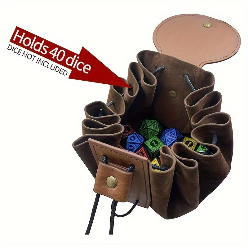 Mid-Century Style Embossed Belt Bag For Men, Viking Vintage Style Renaissance Portable Waist Bag, Coin Purse Dice Bag