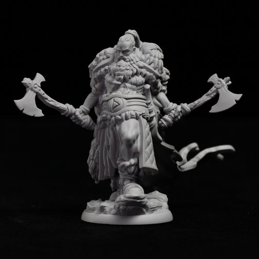 Berserker Viking Warrior Miniature for RPGs, Durable ABS Material, Collectible Figurine, Ideal for D&D, Role-Playing Games, Ages 14+