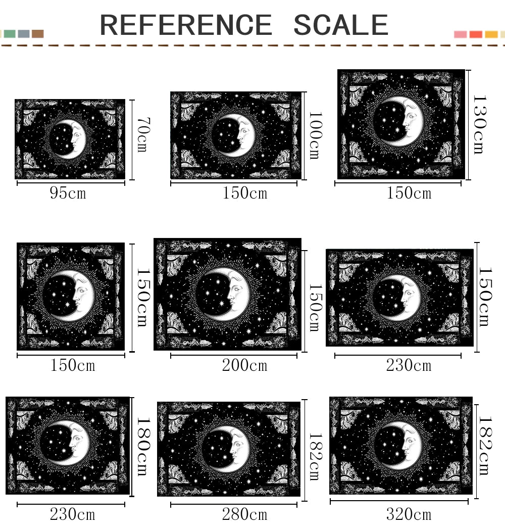 Viking Retro Mysterious Raven Tapestry Wall Hanging Boho Hippie Tarot Witchcraft Living Room Bedroom Home Decor