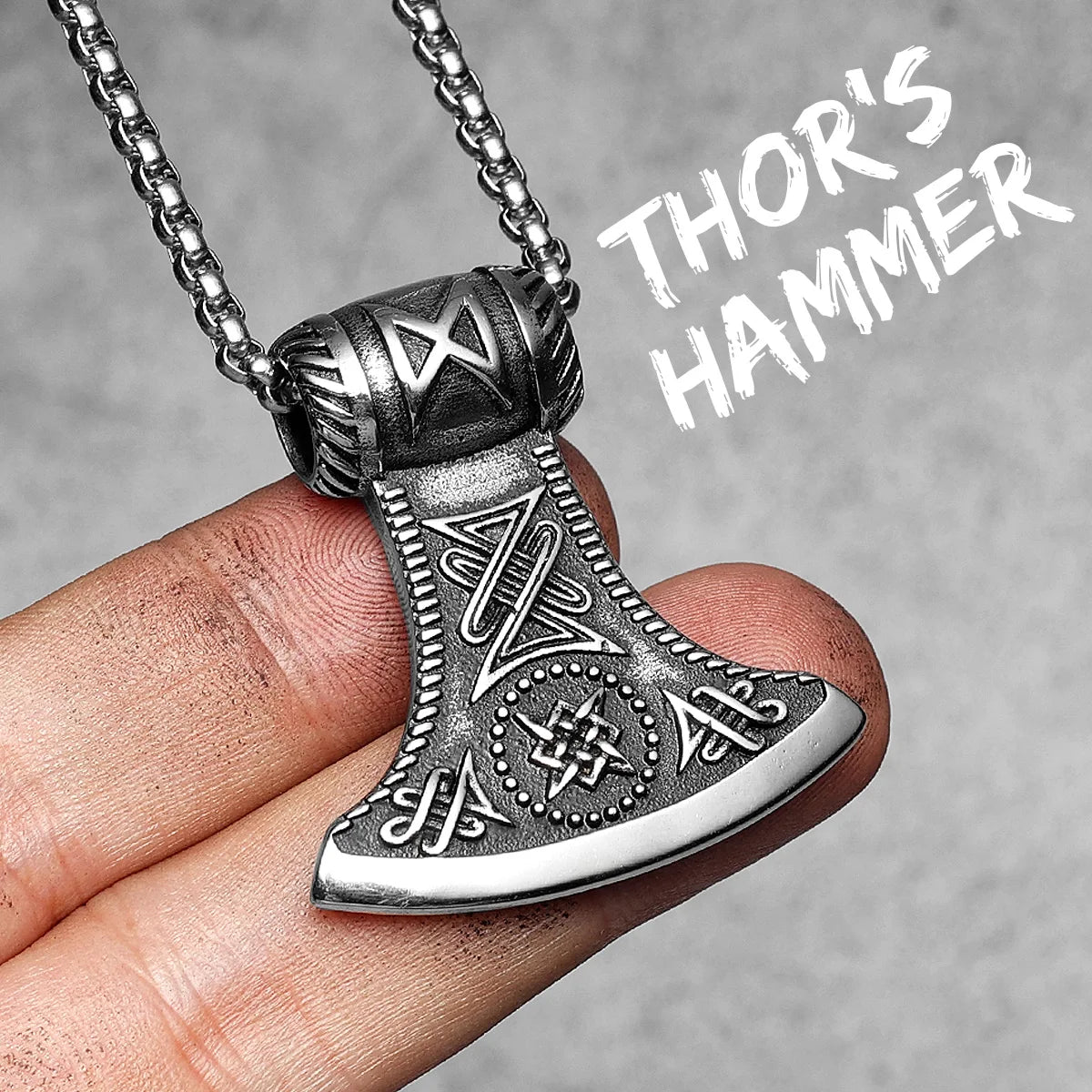 Viking Variety Weapons Men Pendant Necklace Stainless Steel Nordic Myth Chain Retro Rock Punk Rap for Friend Male Jewelry Gift