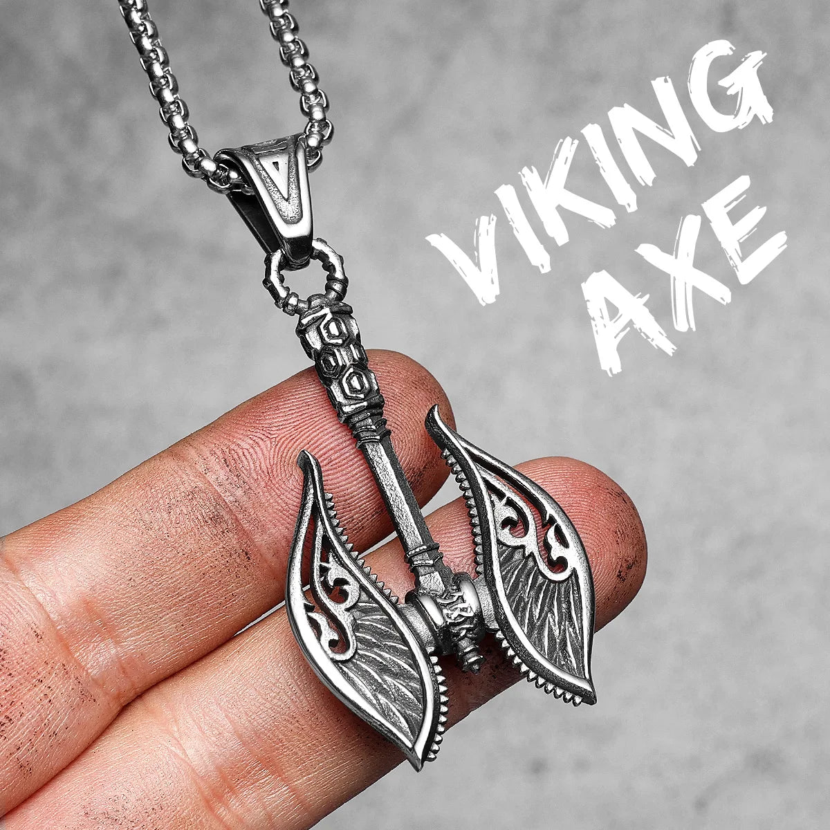 Viking Variety Weapons Men Pendant Necklace Stainless Steel Nordic Myth Chain Retro Rock Punk Rap for Friend Male Jewelry Gift