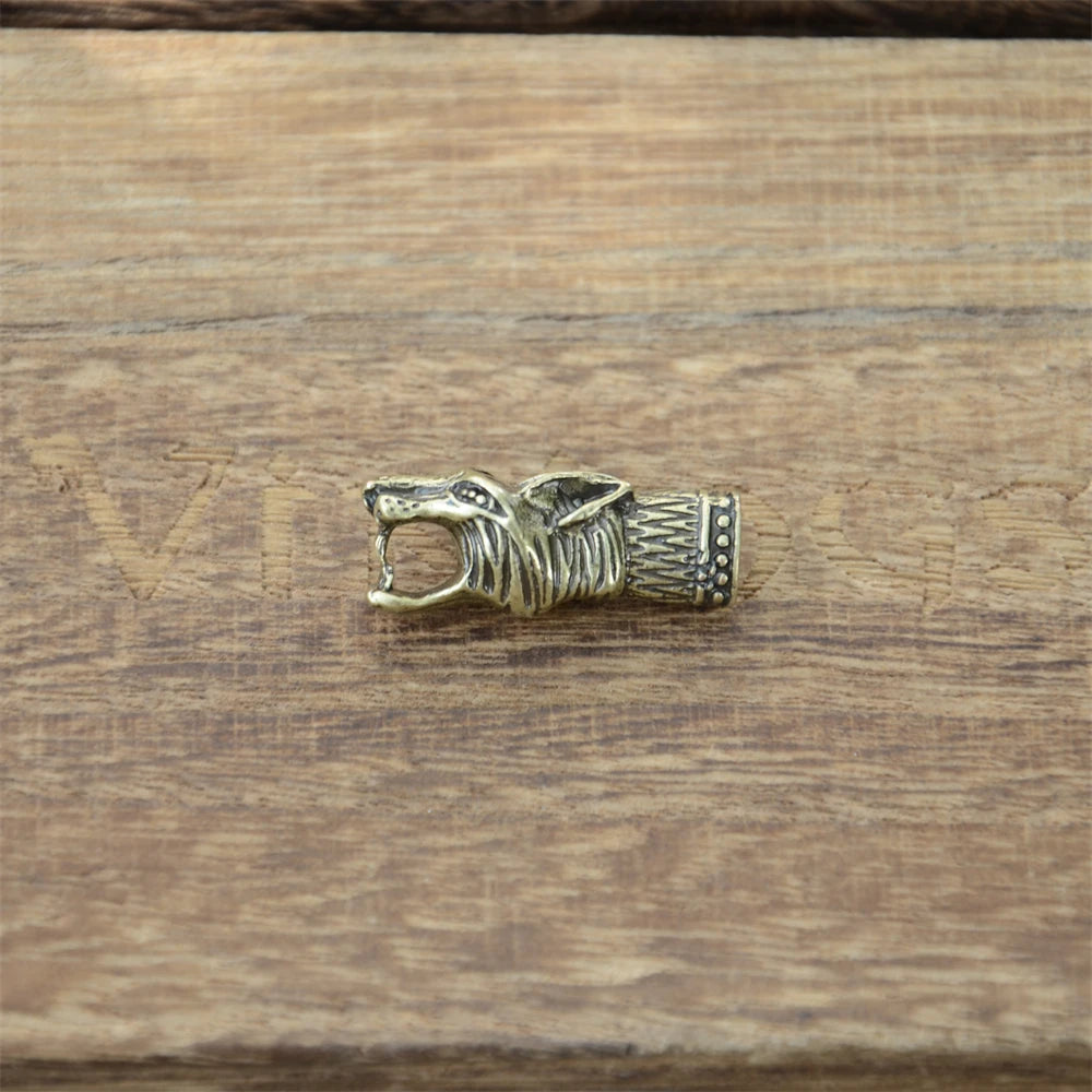 Viking Wolf Heads Beads Charms For Necklaces Bracelets Jewelry Making Diy Crafts Accessories