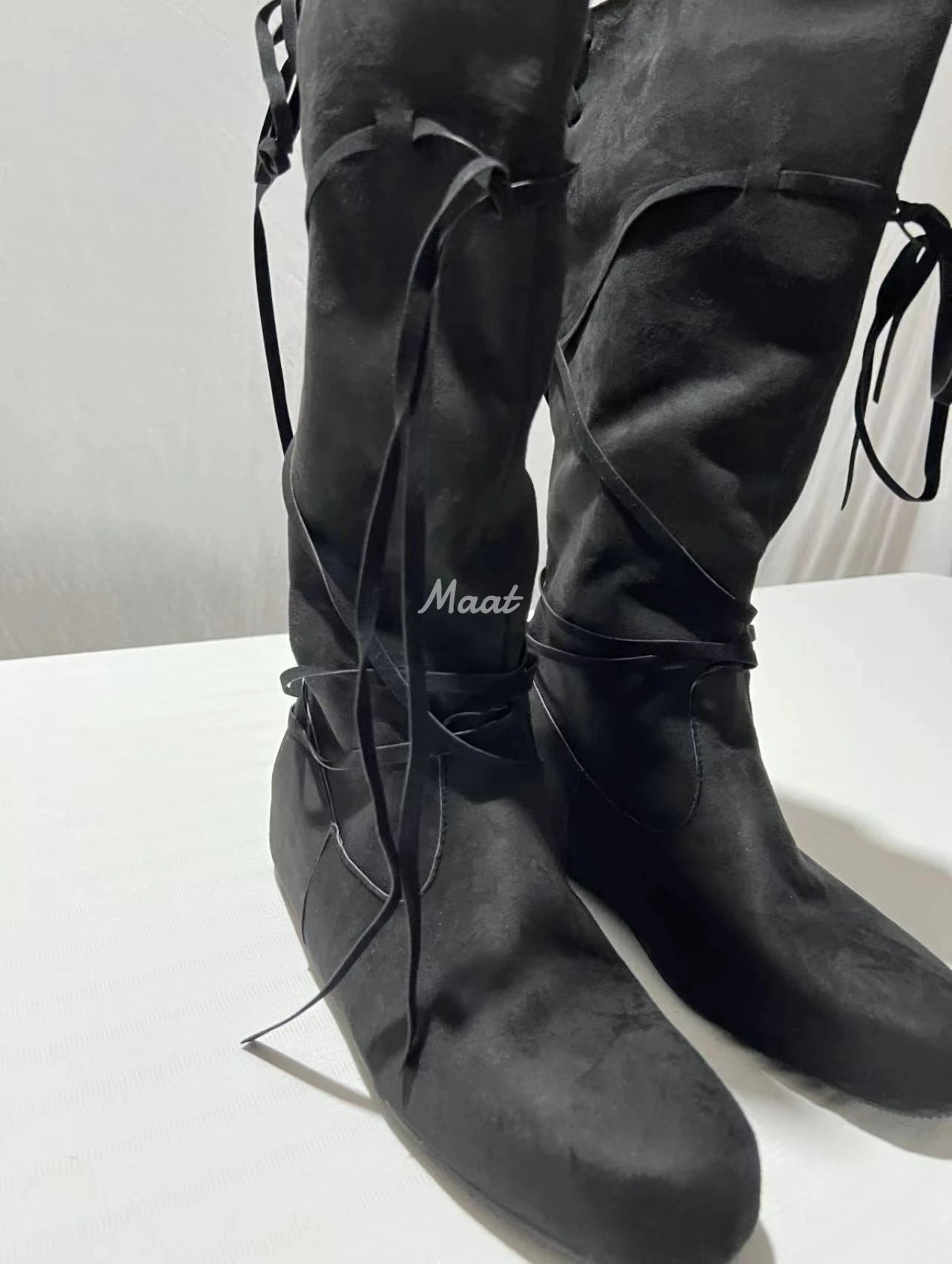 Medieval Viking Costume Retro Men Knight Boots Larp Shoes PU Leather Warrior Cosplay Fancy Carnival Party Anime Shoes Nordic