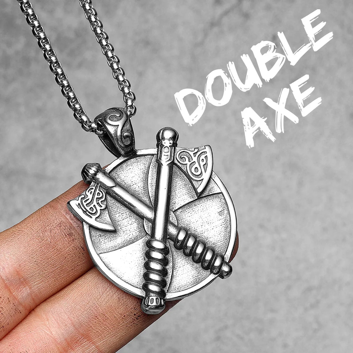 Viking Variety Weapons Men Pendant Necklace Stainless Steel Nordic Myth Chain Retro Rock Punk Rap for Friend Male Jewelry Gift