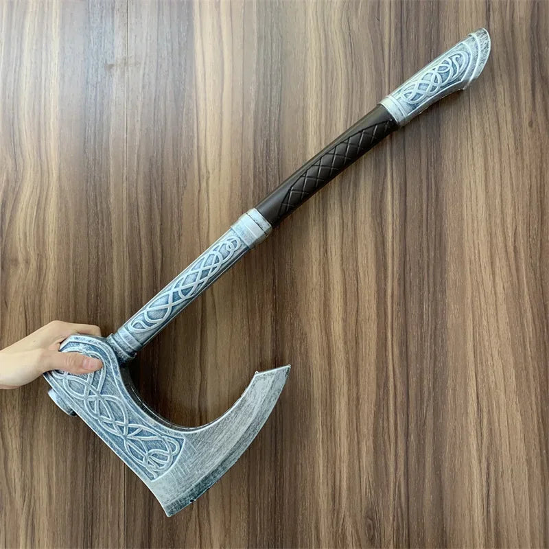 God of War 4 Axe Kratos Robber 1:1 Leviathan AXE Valin Viking Weapon Prop Role Play Gift Safety PU Big AXE Toy Halloween Cosplay