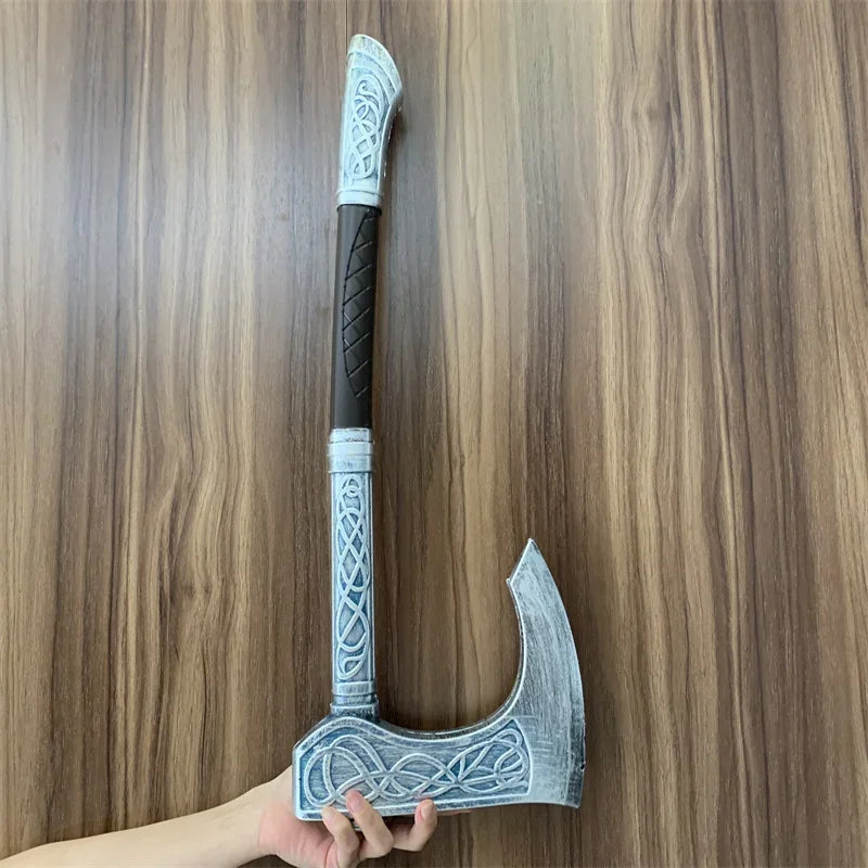God of War 4 Axe Kratos Robber 1:1 Leviathan AXE Valin Viking Weapon Prop Role Play Gift Safety PU Big AXE Toy Halloween Cosplay