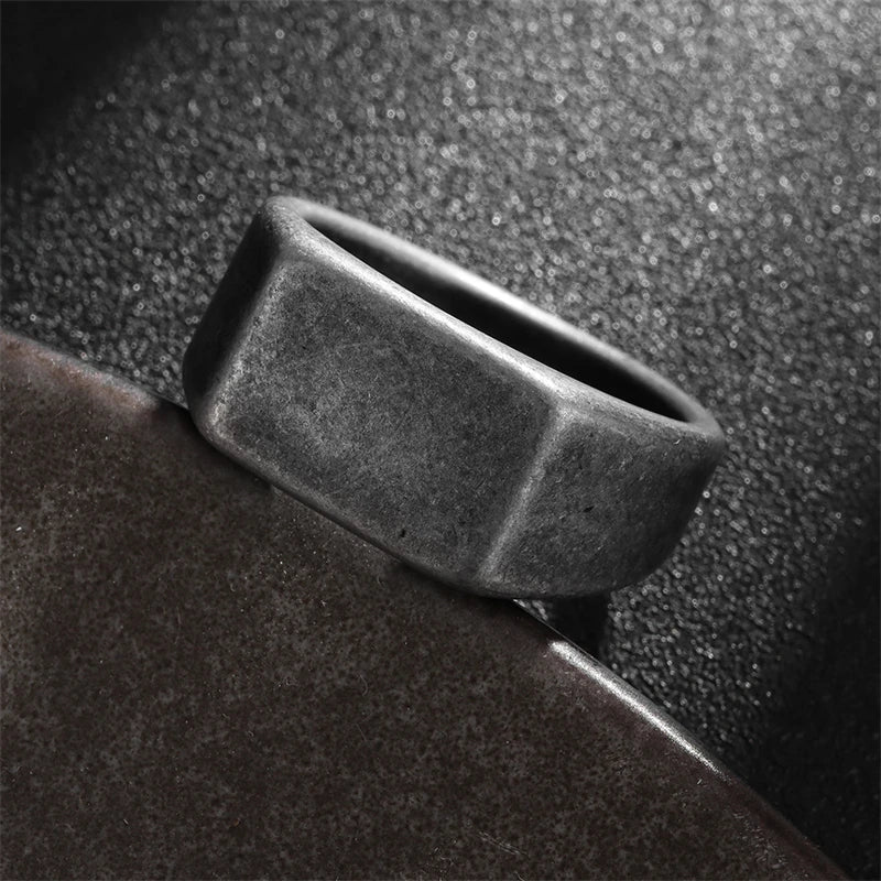 New Vintage Nordic Viking Rune Ring for Men Women Simple Stainless Steel Viking Odin Letter Ring Retro Amulet Jewelry Gifts