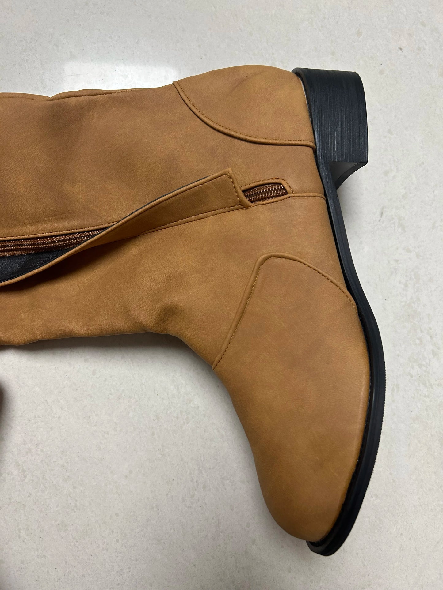 Medieval Viking New Men's Round Head High Boot 2023 Vintage PU Material Warm Long Sleeve Men's Boot