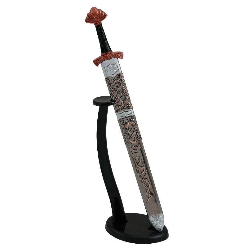 22cm/8.66in Game Peripherals Viking Sword Metal with Sheath Medieval Sword Model Toys Crafts Collectible Ornaments Gifts for Boy