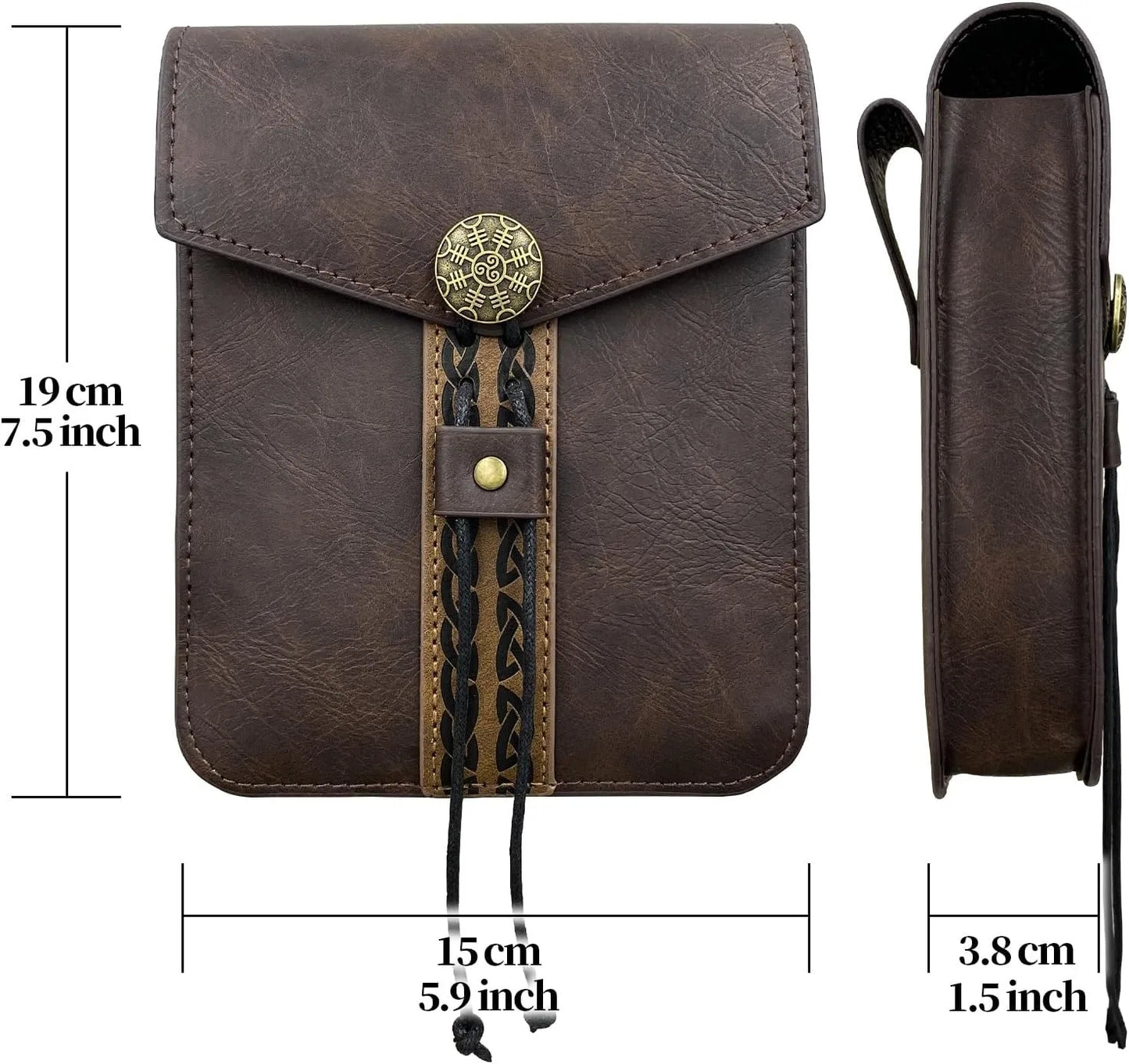 2pcs Medieval Viking Style Belt And Purse Perfect For LARP Renaissance Faire Halloween And Renaissance