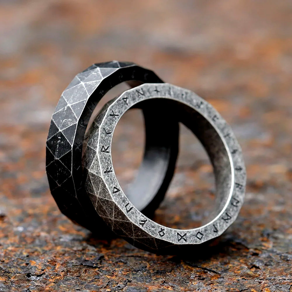New Stainless Steel Viking Rune Ring Men Scandinavn Wedding Womens Amulet Band Jewelry Gift Anel free shipping