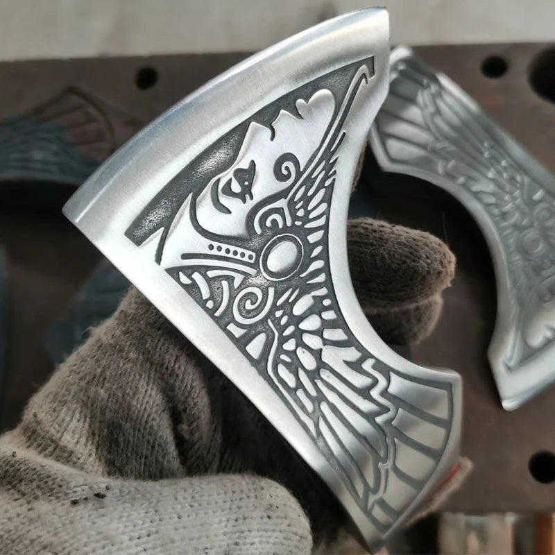 Forge Viking Axe Head Multifunctional Cut Firewood Axe Accessories Outdoor Camping Survival Self-defense Axes Without Handle