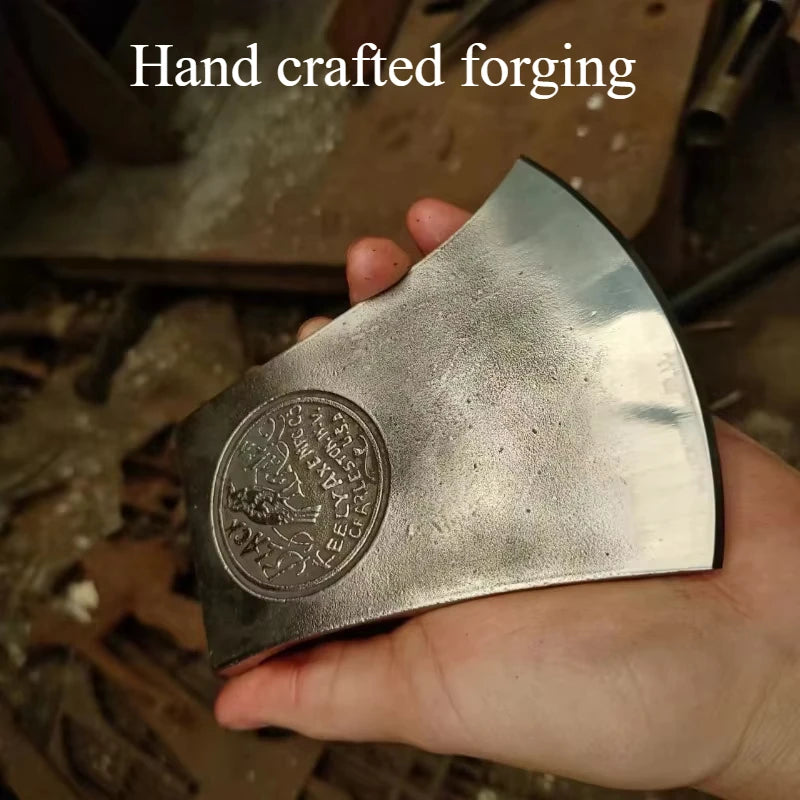 Camping Axe Head Only Steel Forged Survival Hewing Axe Head Viking Outdoor Ax Heads Firewood Cut Wood Splitting Hand Tools