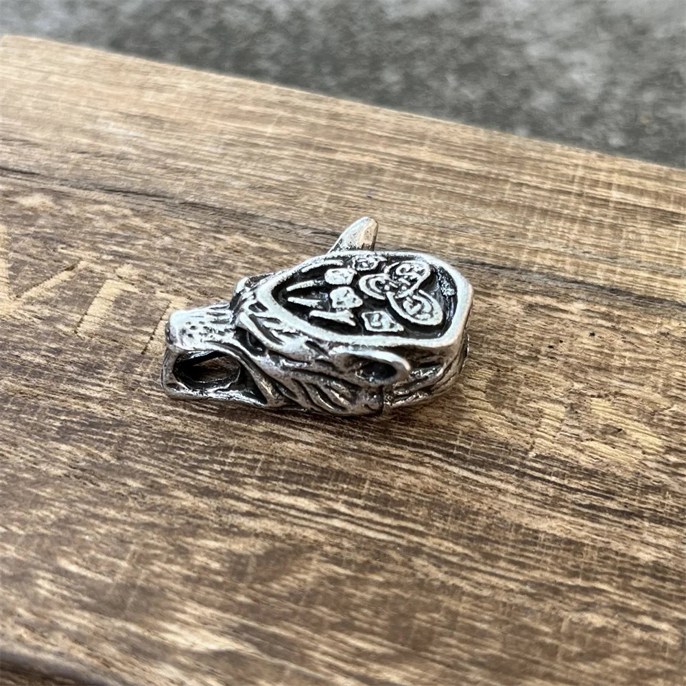 Viking Wolf Heads Beads Charms For Necklaces Bracelets Jewelry Making Diy Crafts Accessories