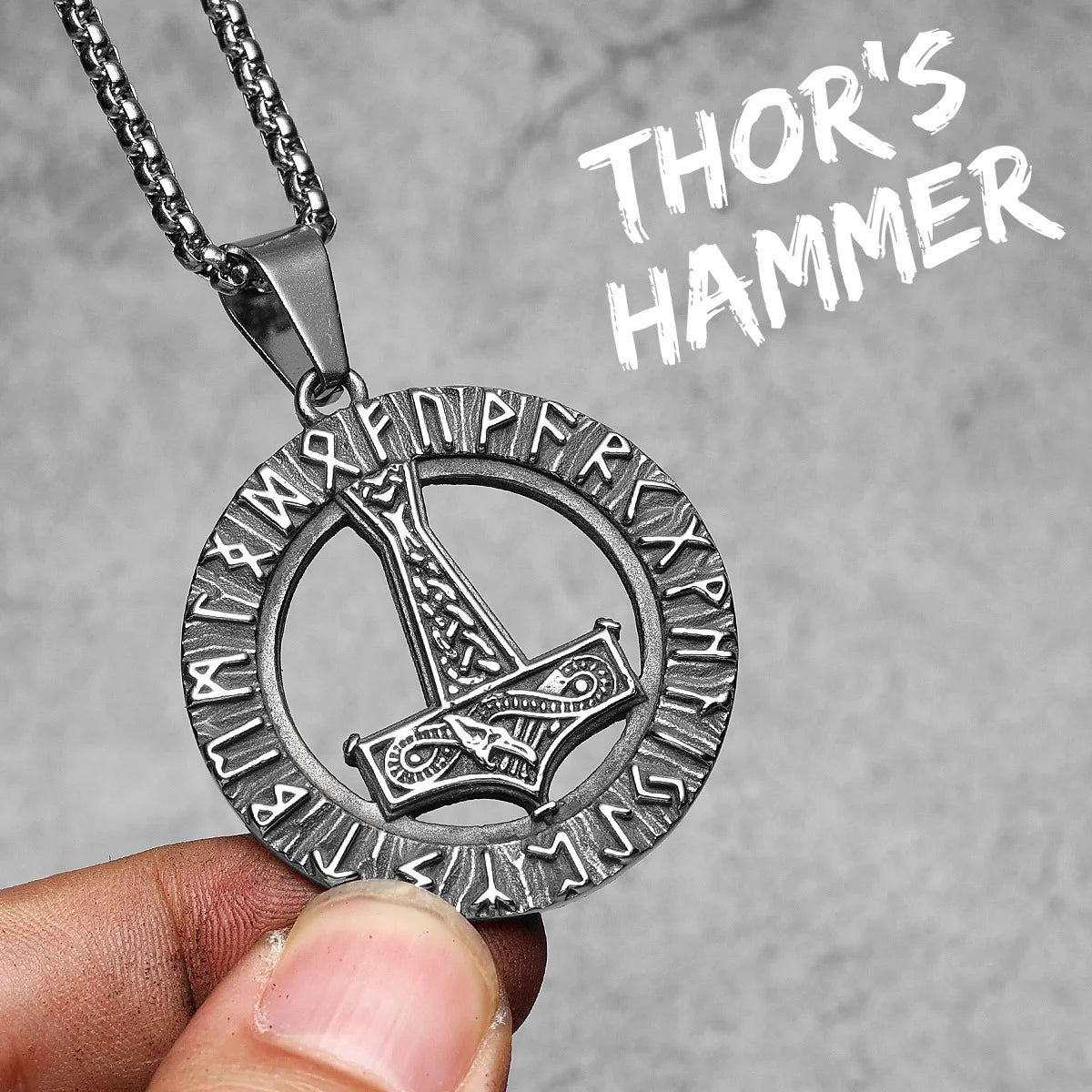 Viking Variety Weapons Men Pendant Necklace Stainless Steel Nordic Myth Chain Retro Rock Punk Rap for Friend Male Jewelry Gift