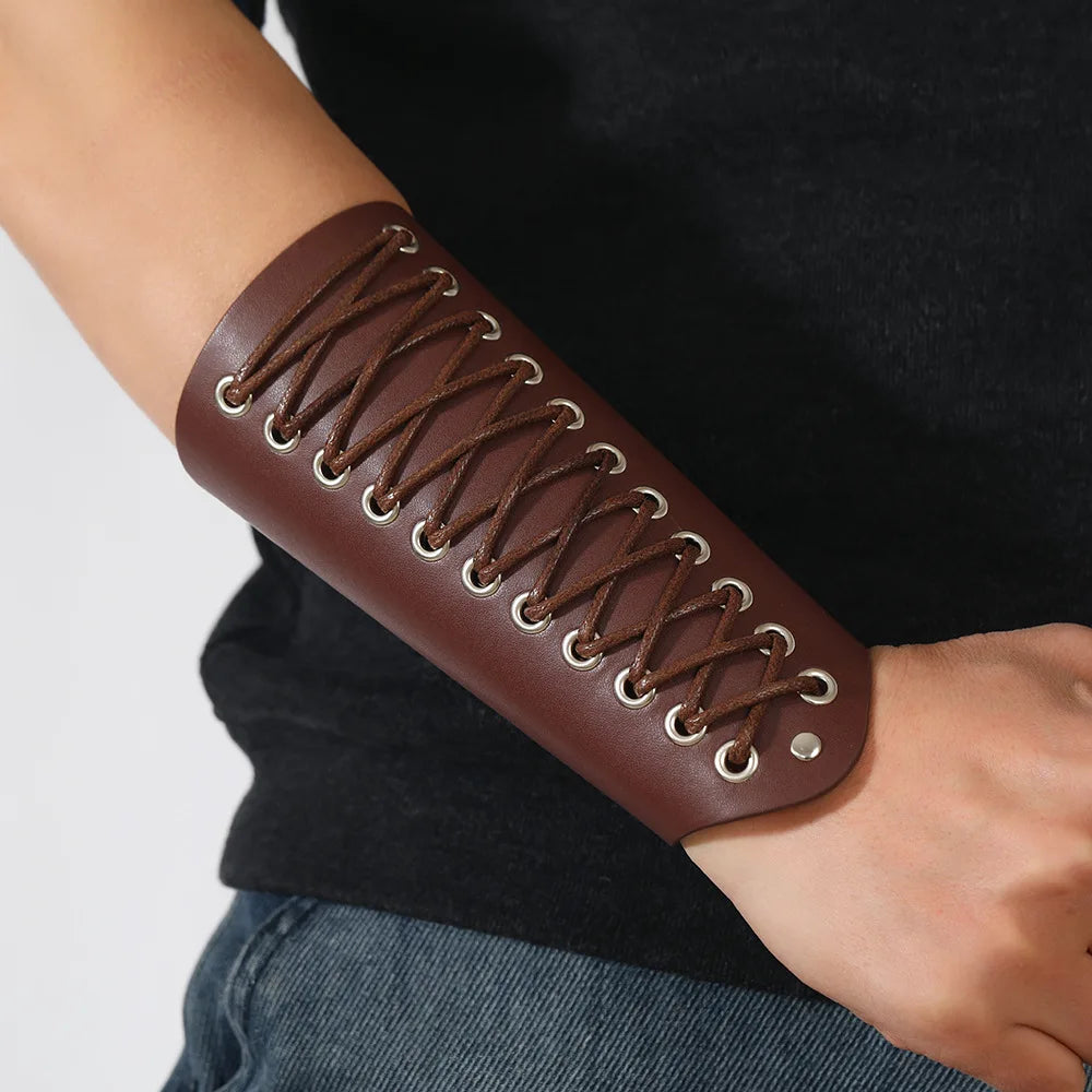 A combination of two medieval knight wristband accessories, Viking retro set, carnival Halloween party decoration