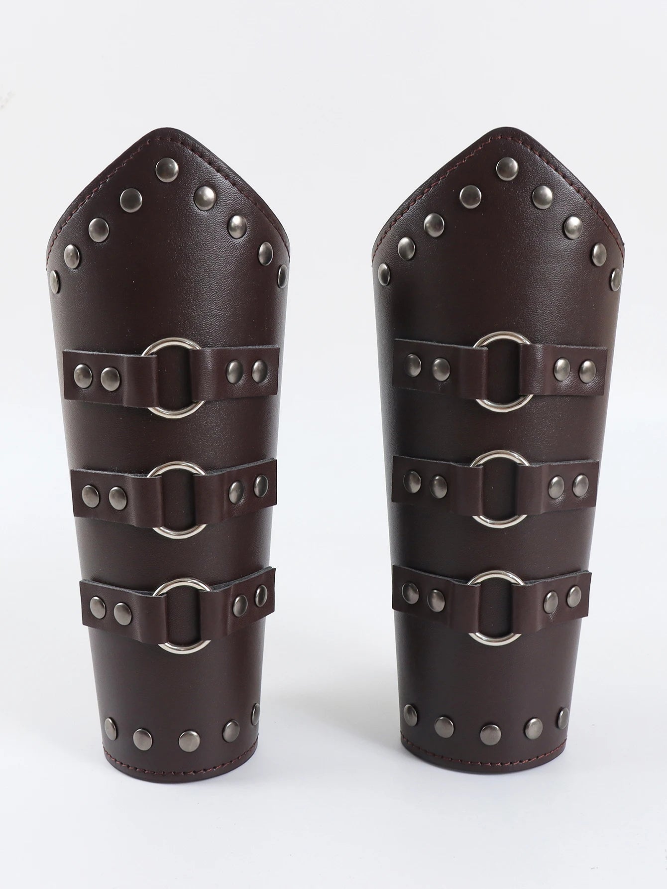 Women's Viking Wristband PU Leather Rivet Wristband Medieval Role Play Costume Cosplay Accessories Celtic Costume