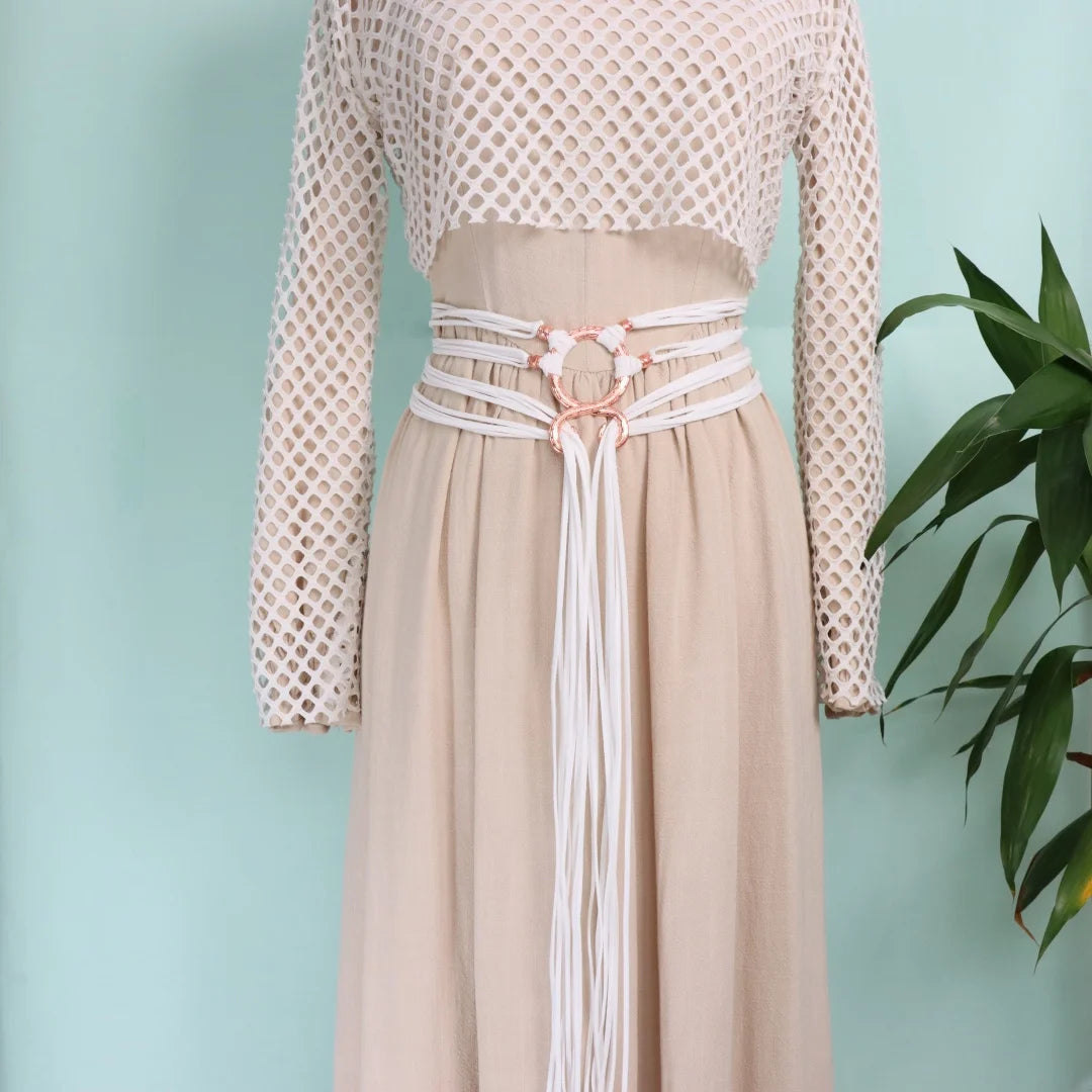 Viking Rope Belt - Viking Costume Women Medieval Belt with Troll Cross Witch Accessories Halloween Cosplay