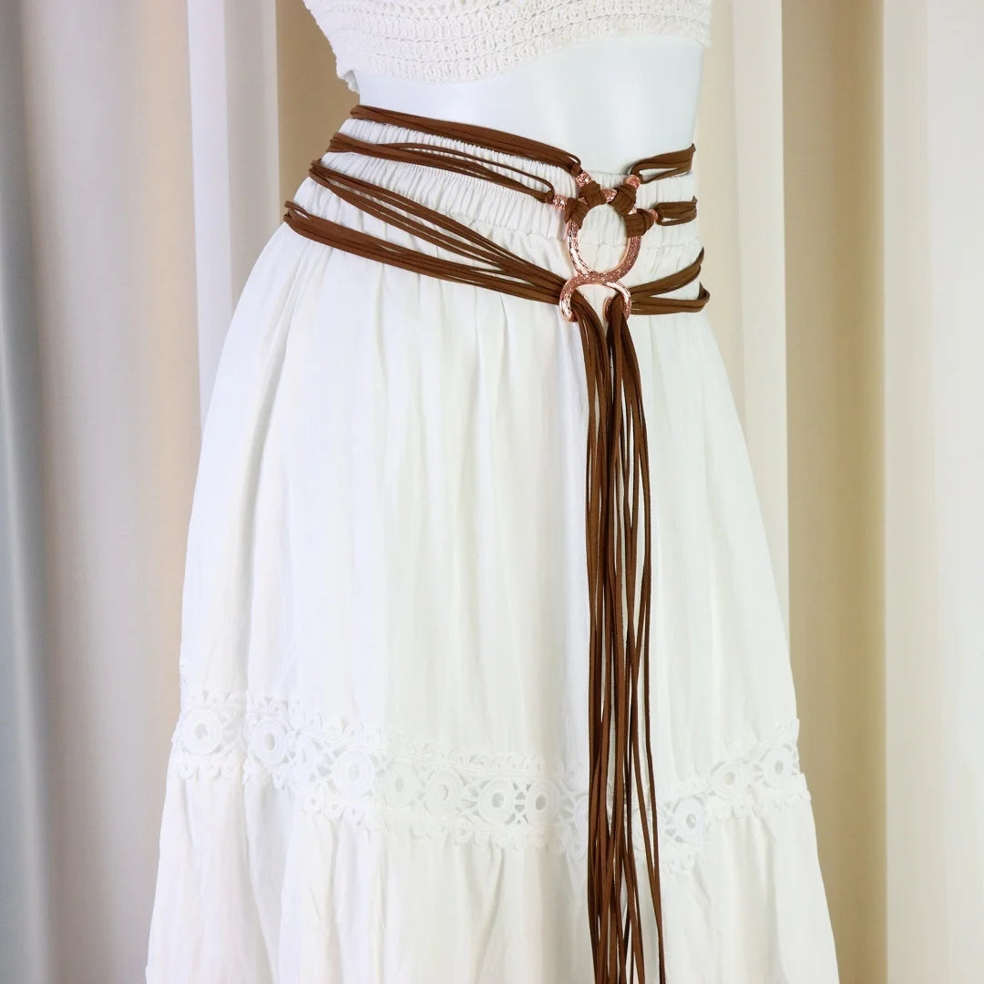 Viking Rope Belt - Viking Costume Women Medieval Belt with Troll Cross Witch Accessories Halloween Cosplay