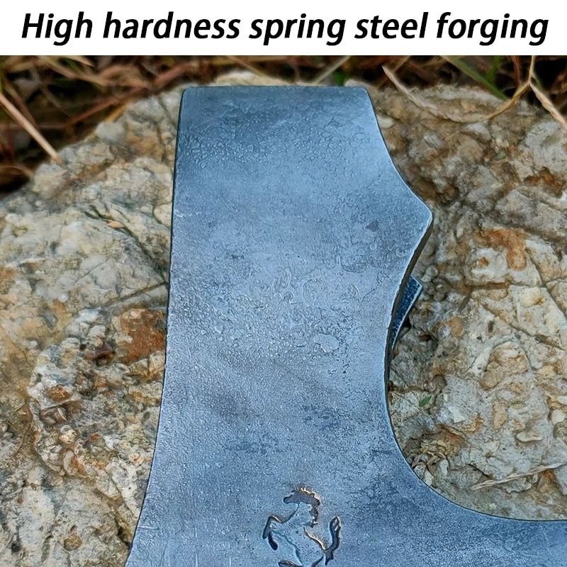 Viking Axe Head Only Forging Outdoor Survival Axe Head Steel Cut Wood Household Ax Heads Camping  Cutting Firewood Hand Tools