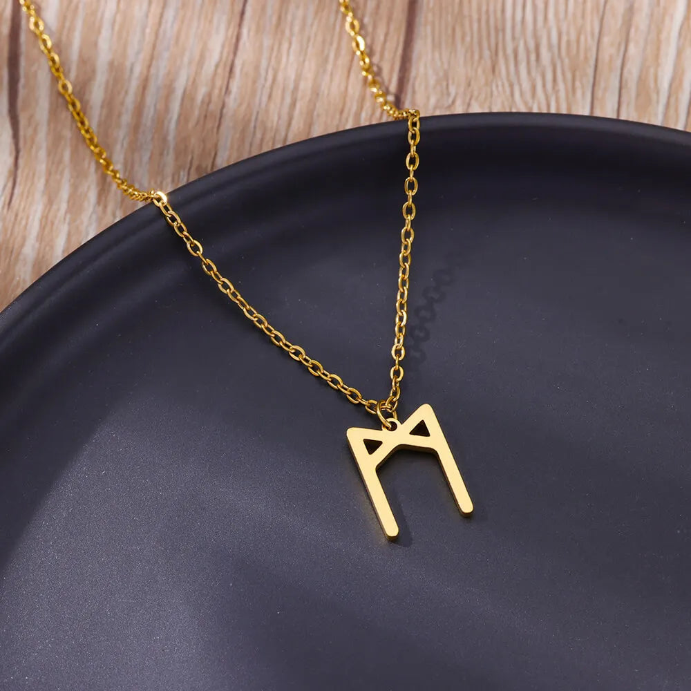 Vikings Rune Pendant Stainless Steel necklace For Women Refined Norse Runic Pendants Accessories Jewelry Gift