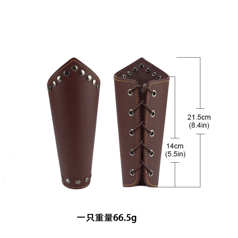 A combination of two medieval knight wristband accessories, Viking retro set, carnival Halloween party decoration