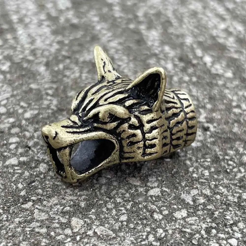 Viking Wolf Heads Beads Charms For Necklaces Bracelets Jewelry Making Diy Crafts Accessories