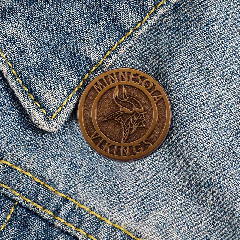 Minnesota Vikings football team logo enamel pin vintage brooch badge Backpack Collar Pins Hat Jewelry accessories Gift for fans