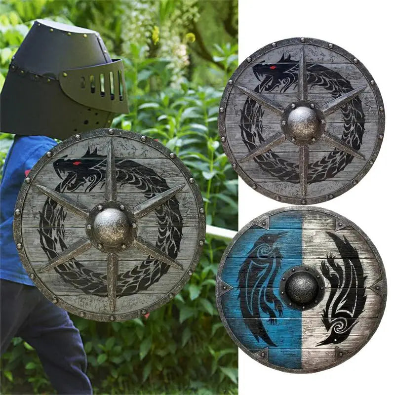 Viking Shield Decorative Shield Toy for Restaurant Medieval Eivor Valhalla Warweave Viking Shield for Decorating Home Office