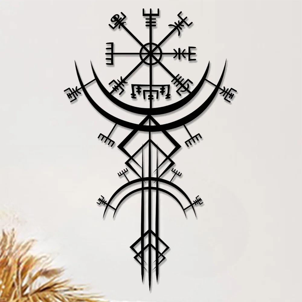 Unique Viking Rune Metal Wall Hanging Ideal For Home Decor Gift Bringing Mythological Inspiration To Your Personal Space
