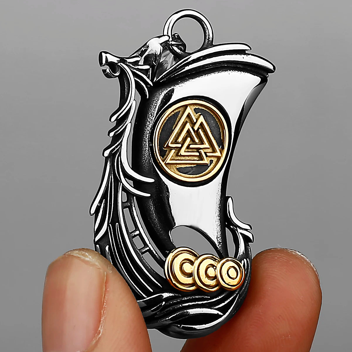Viking ship necklace