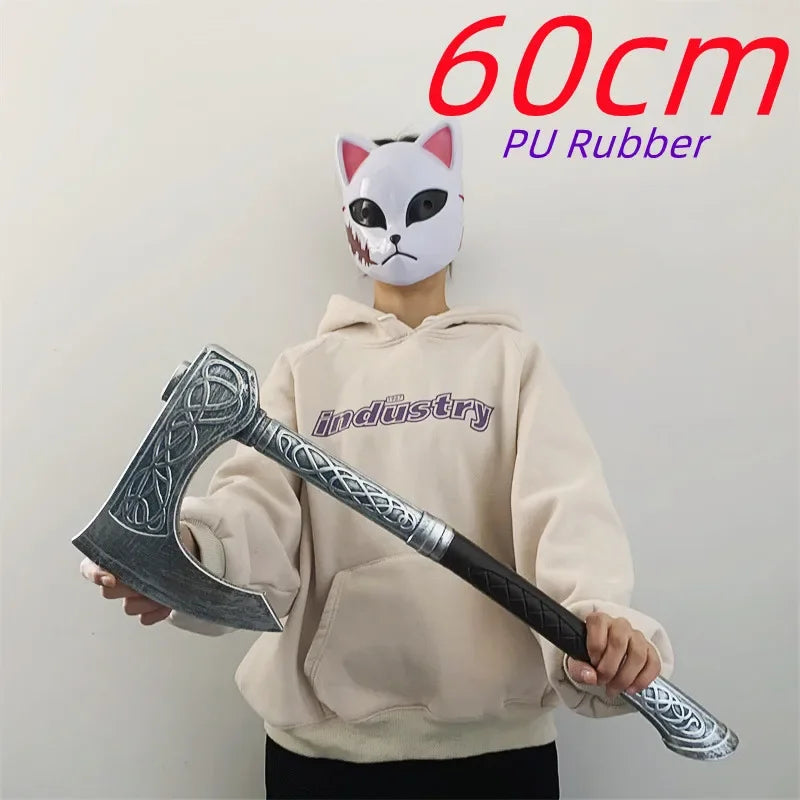 God of War 4 Axe Kratos Robber 1:1 Leviathan AXE Valin Viking Weapon Prop Role Play Gift Safety PU Big AXE Toy Halloween Cosplay