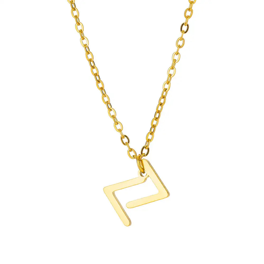 Viking Petite Rune Layering Necklace Elder Futhark Runes Feminine Delicate Norse Runic Pendants Minimalist Jewelry for Women