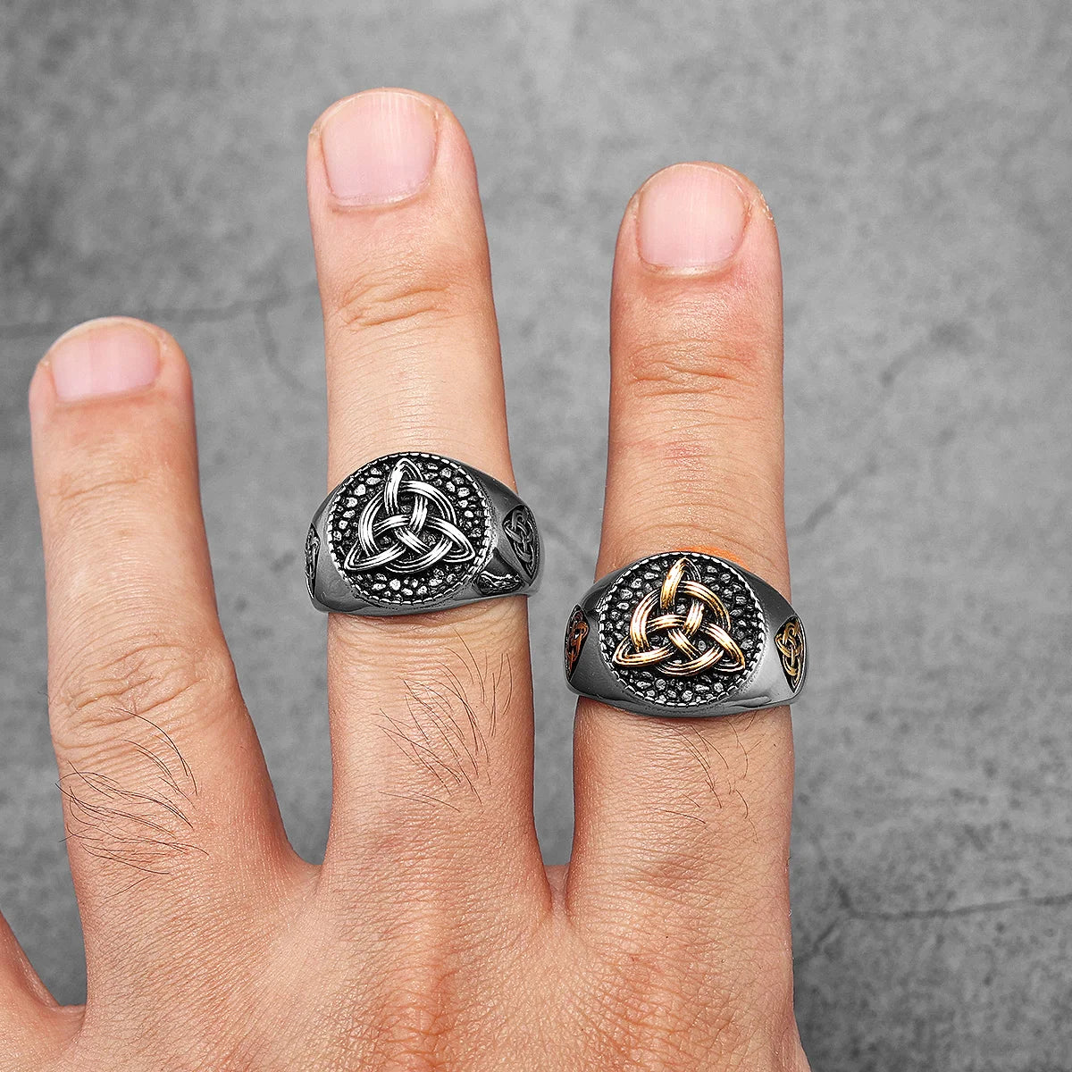 Viking Celtic Knot Stainless Steel Men Rings Punk New In For Male Women Fashion Jewelry Creativity Gift Wholesale Dropshiping