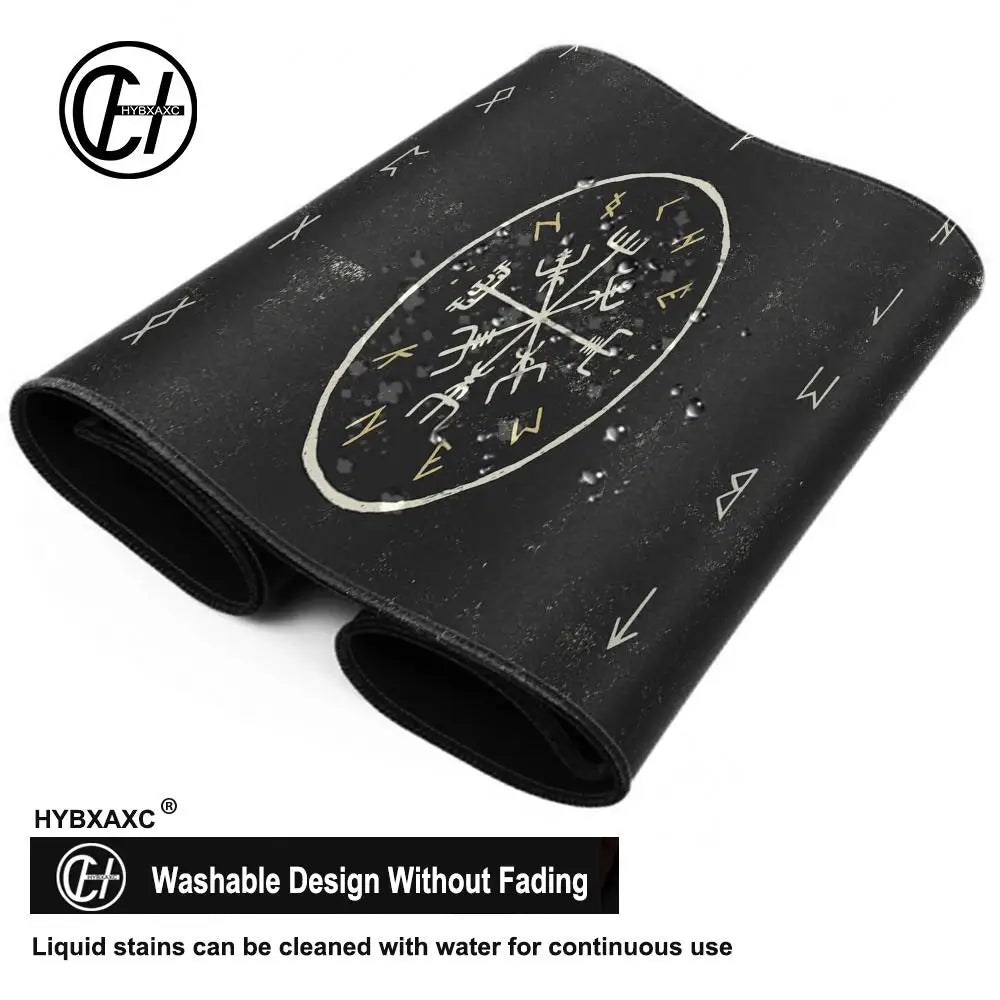 Viking-Vegvisir Logo Mousepad INS Tide Large Thickened Mouse Pad Oversized Gaming Keyboard Notebook Table Mat for PC Computer