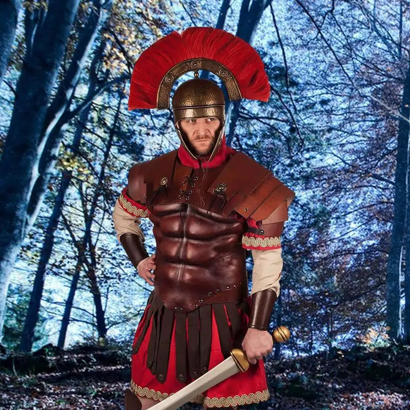 Viking Leather Skirt Halloween Costume Viking Medieval Skirt PU Leather Vintage Roman Gladiator Skirt Renaissance For Cosplay