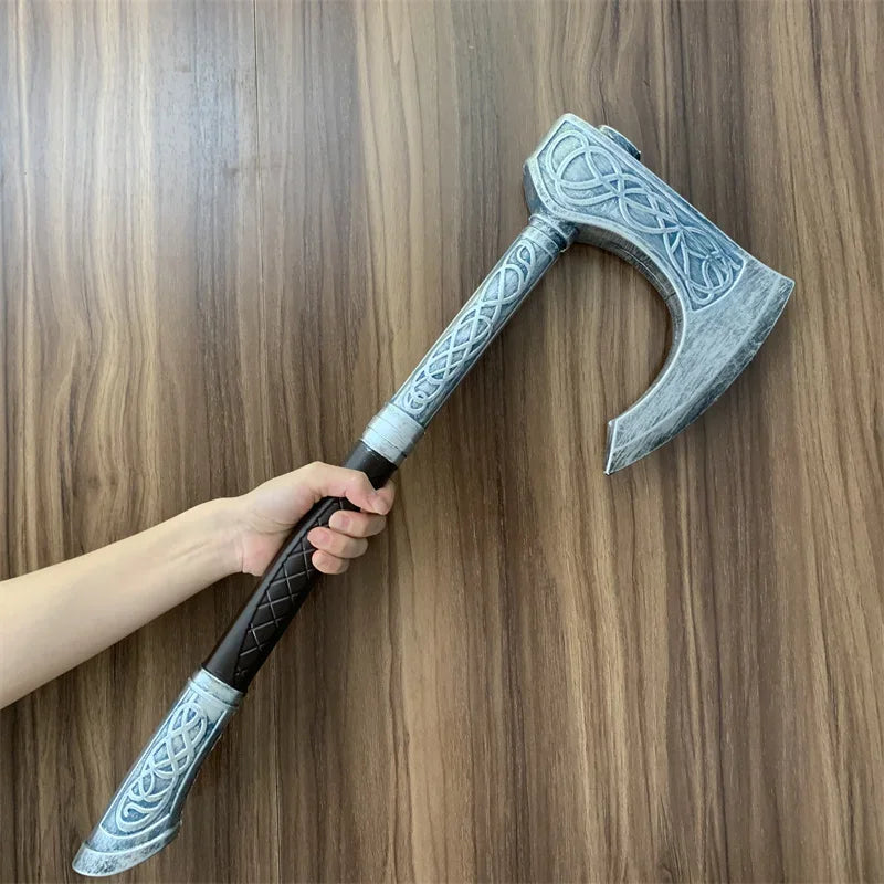 God of War 4 Axe Kratos Robber 1:1 Leviathan AXE Valin Viking Weapon Prop Role Play Gift Safety PU Big AXE Toy Halloween Cosplay