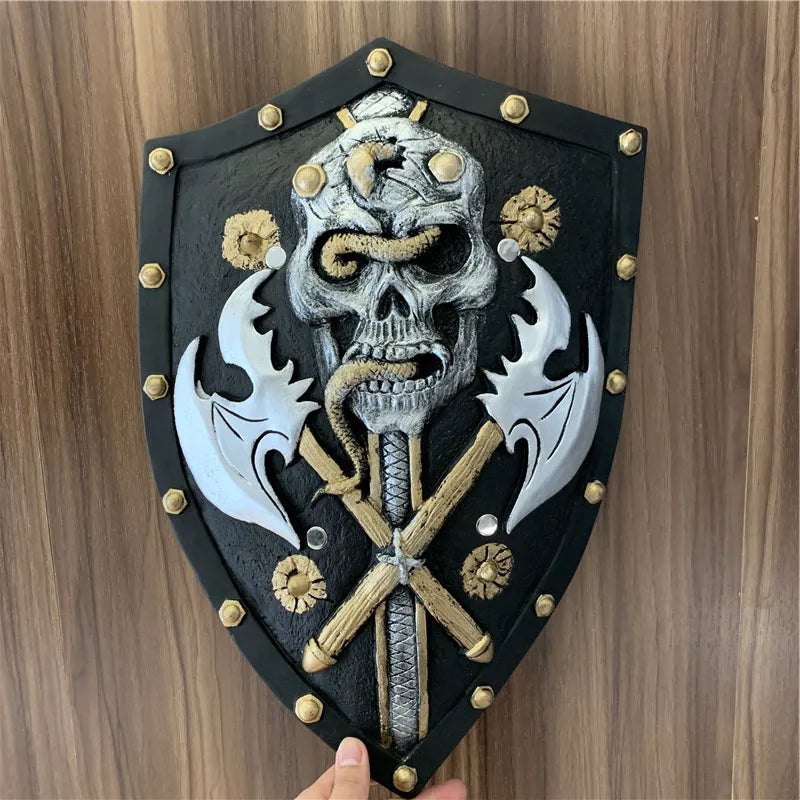 Medieval Warrior Viking Round Shield 1:1 PU Gladiator Disk Shield Weapon Movie Game Role Play Gift Halloween Cosplay Prop