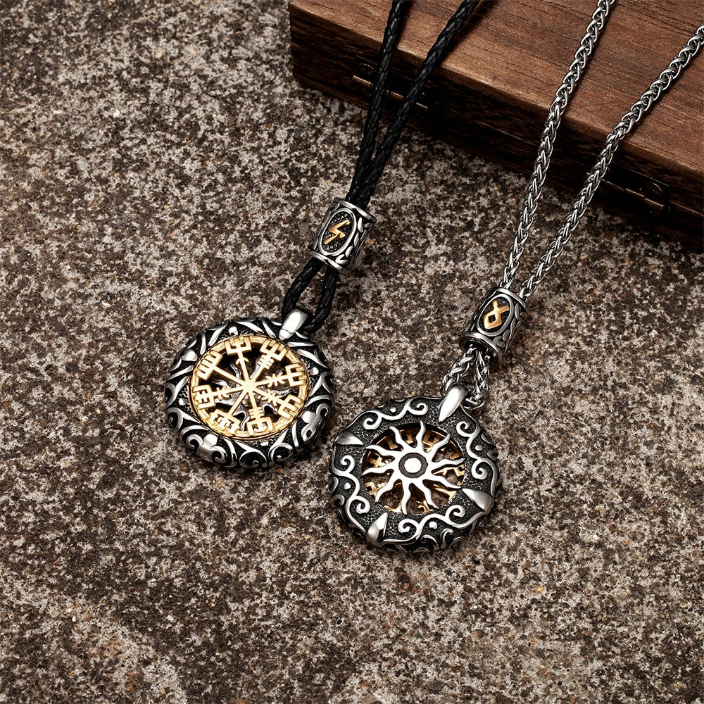 Nordic compass necklace
