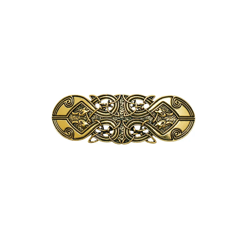 Viking Hairpin Nordic Celtics Knots Crown Vintage Metal Hair Barrettes Dragons Slide Hair Clip Women Hair Jewelry Accessorie