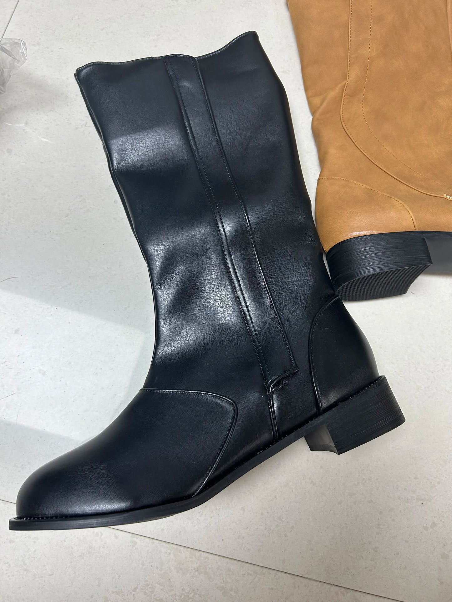 Medieval Viking New Men's Round Head High Boot 2023 Vintage PU Material Warm Long Sleeve Men's Boot