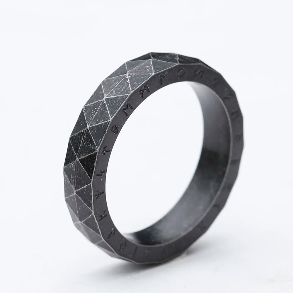 New Stainless Steel Viking Rune Ring Men Scandinavn Wedding Womens Amulet Band Jewelry Gift Anel free shipping