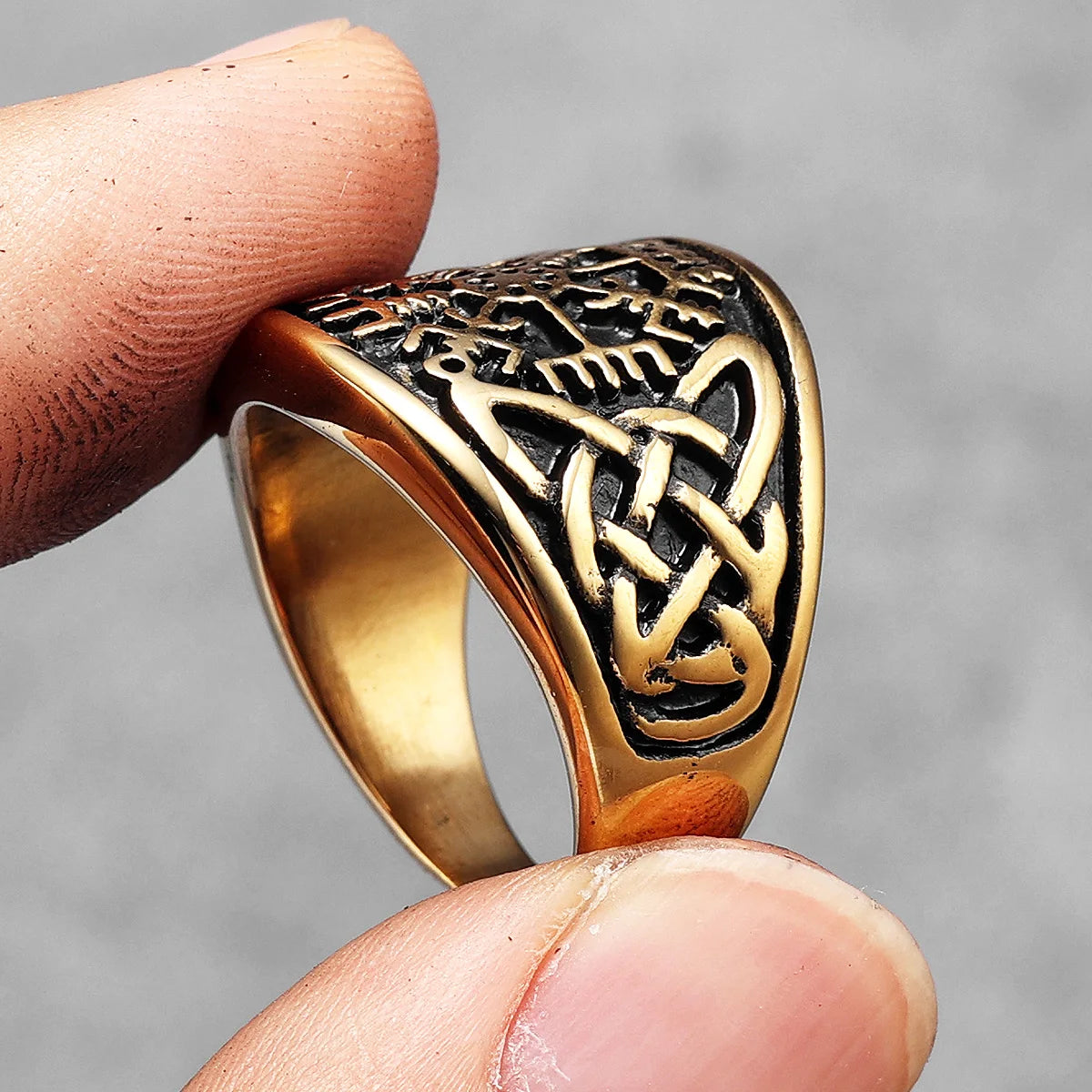 Viking Compass Celtic Knot Men Rings Stainless Steel Women Jewelry Vintage Punk Cool Stuff Fashion Accessories Gift Wholesale